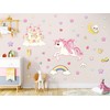 Unicorn Star Wall Stickers Fluorescent Rainbow Wall Stickers Decor for