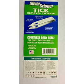 Sliver Gripper Tick Removal Tweezer and ID Card