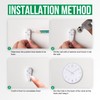 bakbrand Wall Clock Silent Modern Round Decor Clock Non-Ticking Battery