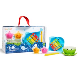 Munchkin Munchkin? Bath Beats? Bath Toy, Musical Set Includes Xylophone, Bath Drum & Shakers, Fun for Babies, Toddlers and Kids