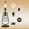 cattino Farmhouse Table Lamps with USB Ports, Industrial Bedside Lamps