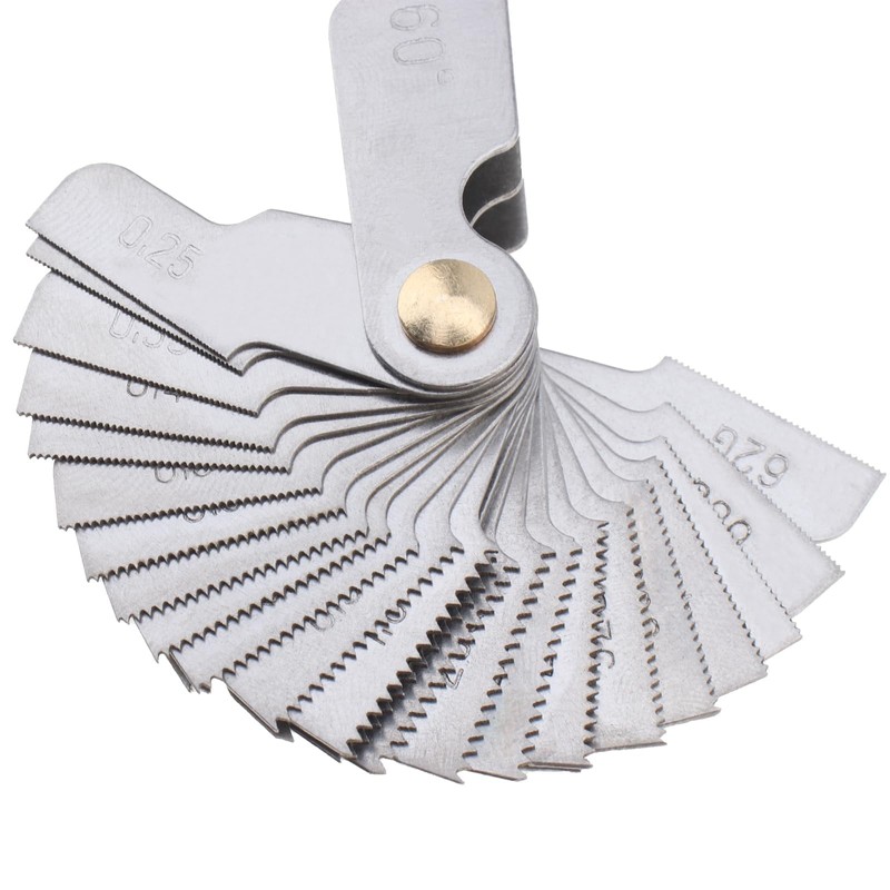 OriGlam Screw Thread Pitch Cutting Gauge Tool, Stainless Steel Metric