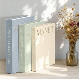 CNARIO Decorative Books for Home Decor, Set of 3 Linen Faux Books, Coffee Table Decor, Hidden Storage Book Box for Bookshelf, Mantel & Entryway, Photo & Keepsake Organization