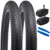 YUNSCM 2-PCS 20" Bike Tires 20x2.35/60-406 and 20" Bike Tubes