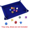 SIQUK Double Sided Dice Tray, Folding Rectangle PU Leather and
