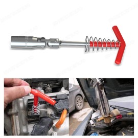SHENKENUO 16mm 5/8" T-Handle Flexible Spanner Socket Wrench Set Spark Plug Removal Tool