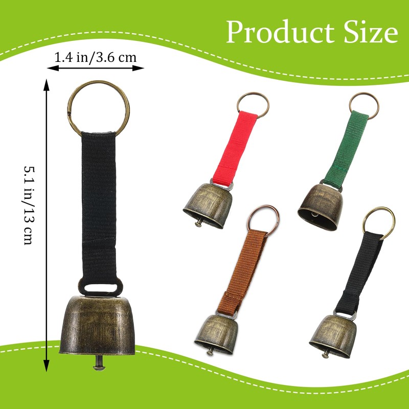 WUMUZAI 2 Pack Small Cow Bell for Dog Collar, Loud