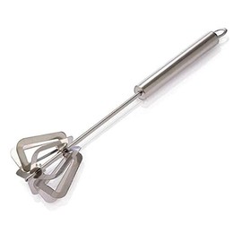 Gift House Creation Hand Mixer Grinder, Stainless Steel Manual Hand Blender for Kitchen Power Free Hand Blender Hand Blender Manual Whisker and Churner for Multi Purpose use, Regular, Silver