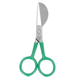Duckbill Napping Shears, Carpet Scissors Applique Scissors for Embroidery, Fabric, Thread, Knitting, Sewing, Arts Craft, 4.7inch (Green)