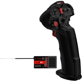 aneegfpv HOTRC DS-4A 2.4G RC Radio Transmitter Single Hand with 4CH Receiver for RC Car Boat Drone Airplane (DS-4A 1 Receiver)