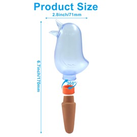 Aoserge 4 Pack Self Watering Spikes for Plants - Bird Shape Automatic Irrigation System, Self Watering Planter Insert for Indoor & Outdoor Potted Plants, Plastic Plant Watering Devices(Blue)