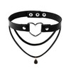 MILAKOO PU Choker with Double Layer Necklace Set Punk Gothic