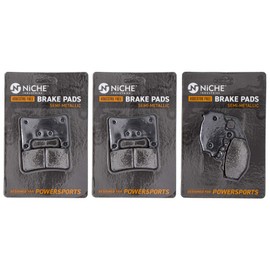NICHE Brake Pad Set for Kawasaki Z1000 Ninja 1000 43082-0119 43082-0113 43082-0147 Front Rear Semi-Metallic