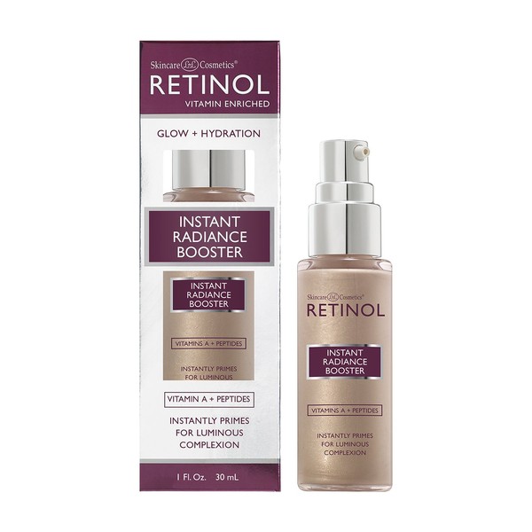 Retinol Instant Radiance Booster – The Original Retinol Glow Primer – A Burst of Anti-Aging Hydration Adds Luminosity & Skin-Smoothing Benefits of Vitamin A – Peptides Improve Firmness & Tone