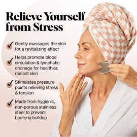 Stainless Steel Gua Sha Facial Tools, Skin Massage for Face Body Eyes Neck Heart, Relieve Wrinkle Eye Puffiness Treatment, Back Spa