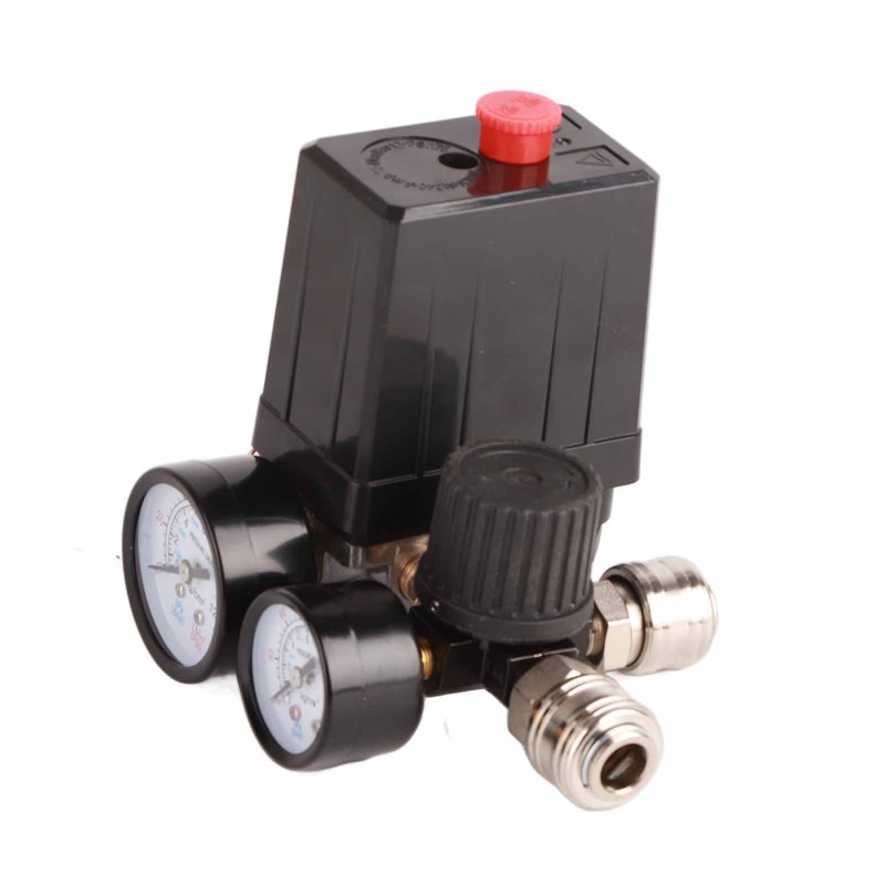 Air Compressor Pressure Switch 1/4in 4 Holes Controller Regulator Valve