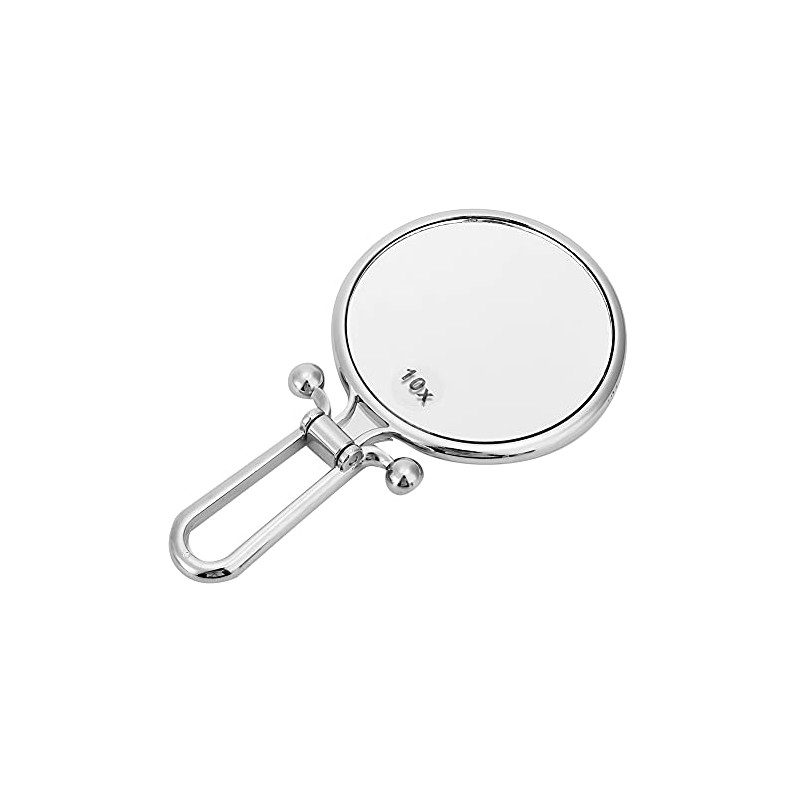 Espejo de Maquillaje Doble Cara Iluminado 10x Plegable para Viajes