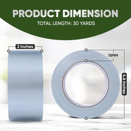 Holifeos Silver Duct Tape - 6 Rolls, 2 Inch x 30 Yard Heavy Duty, Waterproof & No Residue for Indoor/Outdoor Use - Tears by Hand