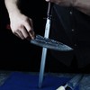 HIDAMOS Efficient Honing Steel 12 Inches Round Knife Sharpener Steel