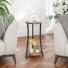 Simple Trending Round Side Table, 2 Tiers End Table for
