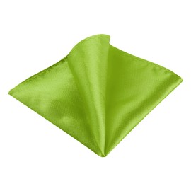 Allegra K Men's Pocket Squares Handkerchiefs Solid Color for Wedding Party One Size Lime