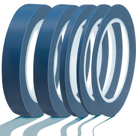 Xuniea 5 Rolls of Vinyl Tape Masking Tape Automotive Car Auto Paint for Curves, High Temperature Vinyl Low Tack(Navy,1/16, 1/8,1/4, 1/2, 3/4 Inch)