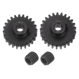 QUARKZMAN Mod 1.5 Sprocket Set 8 mm Shaft 24T 25T Hardened Steel Motor Sprocket for RC Car (Pack of 2)
