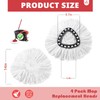 Spin Mop Head Refills for Vileda, 4pcs Spin Mop, Easy