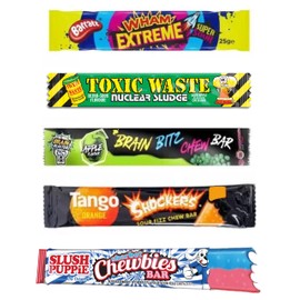 Mega Chew Bar Sweet Selection Box - 20 x Amazing Flavours - Refresher, Drumstick, Vimto, Wham, Tango, Slush Puppy & Many More - Exclusive to Delivrowe