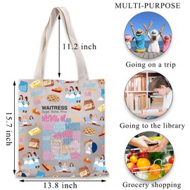 BDPWSS Waitress Musical Tote Bag Waitress Theater Gift Theater Fan Gift Musical Theater Merchandise Jenna Fan Handbag(Waitress TG)