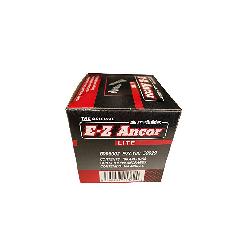 Qty. 100 EZ Anchor LITE Hollow Drywall Anchors - Nylon
