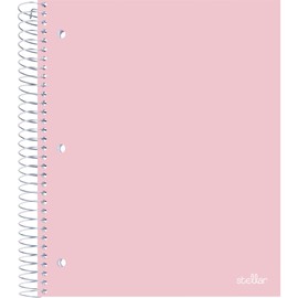 Office Depot® Brand Stellar Poly Notebook, 8-1/2" x 11", 5 Subject, College Ruled, 200 Sheets, Blush