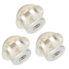 3Pcs Aluminum Alloy Piccolo Screw Caps Crown Covers Woodwind Instrument Parts Silver