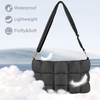 WOVTATOO Puffer Clutch Handbag Lightweight Quilted purses Down Fabric Soft