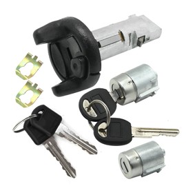 DUZFOREI Car Lock Cylinder Kit Ignition Switch Lock Cylinder Front Door Lock Cylinder with Keys Replacement for Chevy GMC C/K Pickup Suburban Tahoe Yukon 95-97 Replace# 702671 702674