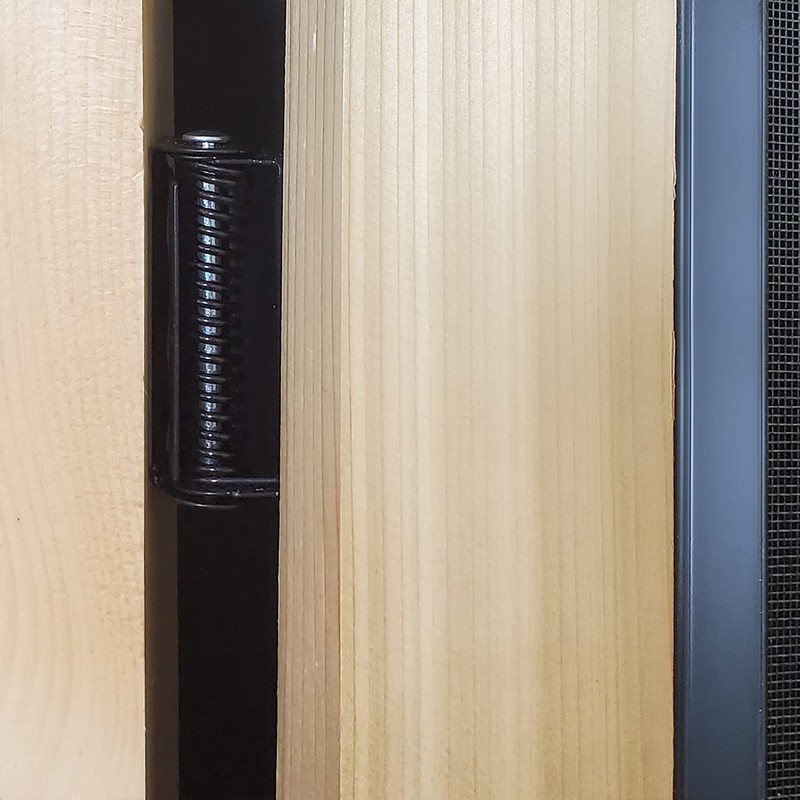 Kimberly Bay Screen Door Hardware Kit with Self-Closing Hinges, Black