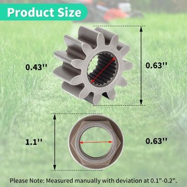 717-1554 Steering Shaft Pinion Gear & Bushing Kit Hex Flange Bearing Compatible with Cub Ca det LT1040 LT1042 LT1045 LT1050 MTD 917-1554 941-0656A 741-0656 Toro 112-0863 Lawn Mower, 2 Pack