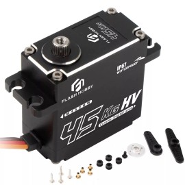 FLASH HOBBY 45Kg Full Waterproof Coreless Servo Motor Standard 180 Degree HV ...
