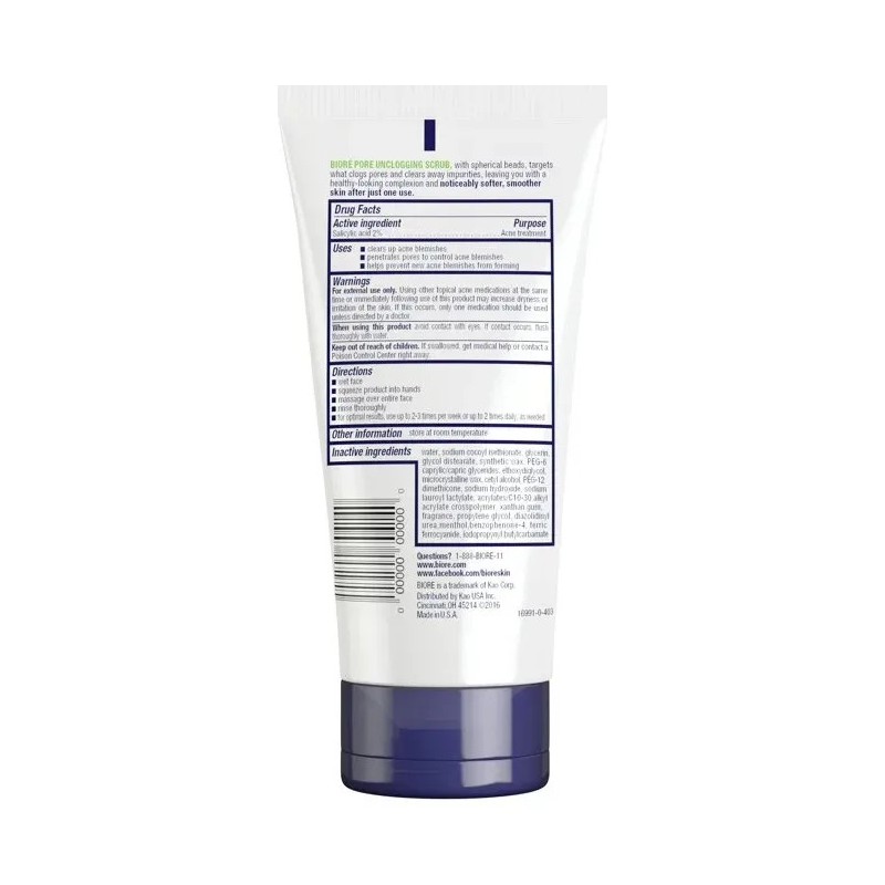 Bioré Exfoliador Facial Ácido Salicílico Piel Mixta 140 ml