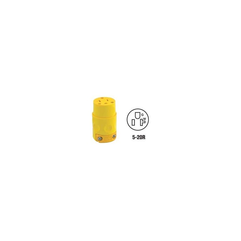 Leviton Conn Workshop 2PO 3WI Polar 20A125V, 520CV, Yellow