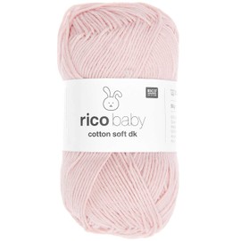 Rico Baby Cotton Soft Dk Baby Wool, Soft and Easy Care, Cotton Blend Yarn for Knitting and Crocheting (046 Nude)