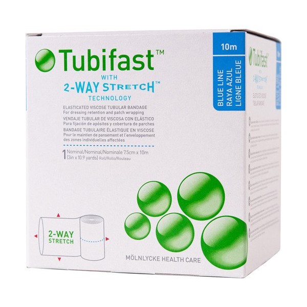 Eczema For Tube Bandages, Clothing Product tyubifa-suto Way (Blue) 7.5 cmx10 M Part Number 2438 Code M002 – 22 – 2200 – 02 