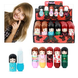 Doll Lip Balm 24 Lip Balm 2.5g 6 Designs Wholesale Price (1 Box)