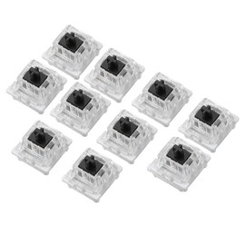 Black Switch 3 Pin Key Switch, 10 Pieces Black Switches for Mechanical Gaming Keyboards, Black Switches Replacement for Gateron Cherry MX, Mechanical