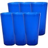 Party Outlaw Dark Blue Plastic Cup Tumblers 6 Pc 32oz