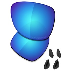 Saucer Premium Replacement Lenses & Nosepads for Oakley Cohort OO9301 Sunglasses High Defense - Glacier Blue Polarized