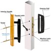 TPard Sliding Glass Patio Door Handle Replacement Set with Oak