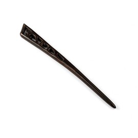 Liasun Classical Handmade Carved Hair Sticks-Natural Black Sandalwood(ebony) Hair Pin Chopsticks for Hair Updo Making Accessory-7 Inches Long (Window Blossoms)