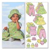 Butterick Patterns B5624 Size NB0 NB-Small-M Infants Dress Jumper Romper