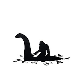 Big Foot Bigfoot Riding Lock Ness Pole Strip Club Sasquatch 6" Black | Decal Vinyl Sticker | Cars Trucks Vans Walls Laptop | Hunting bucks and bigfoot enthusiasts Custom